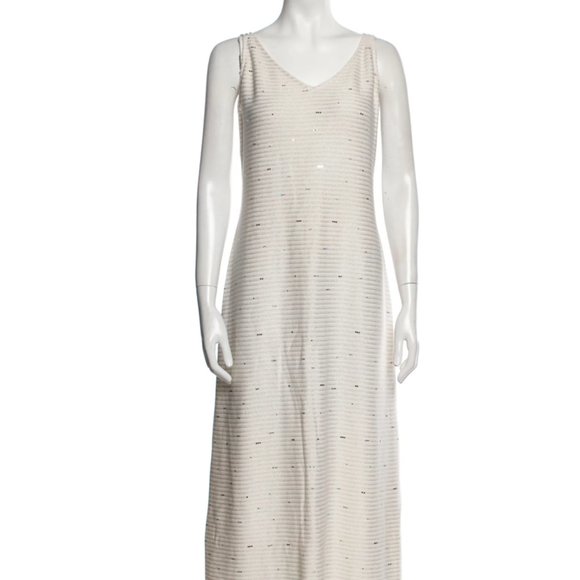 ST. JOHN EVENING V-Neck Long Dress Size: L | US 10 - Picture 4 of 11